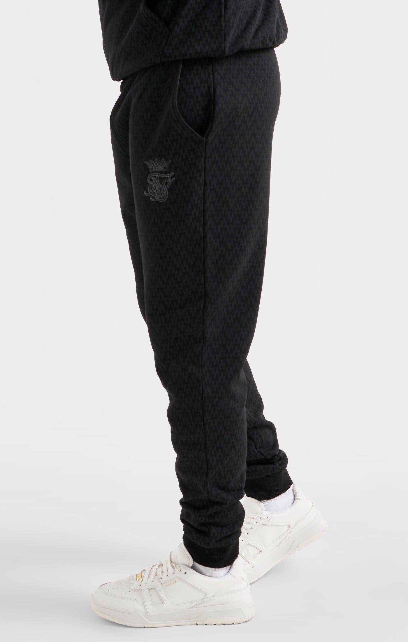 Messi x SikSilk Black Monogram Cuffed Pant sold by Siksilk product image thumbnail 2