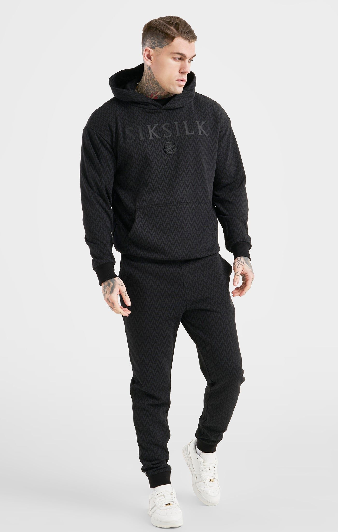 Messi x SikSilk Black Monogram Cuffed Pant sold by Siksilk product image thumbnail 3