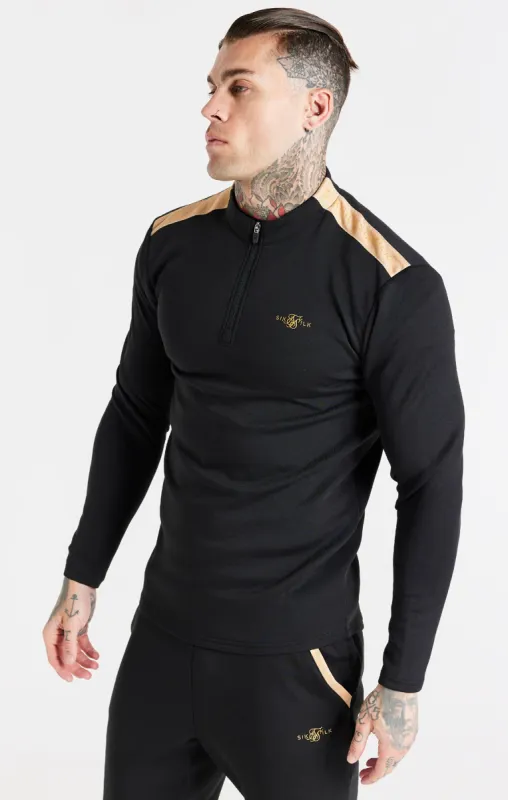 Black Quarter Zip Sport Top sold by Siksilk