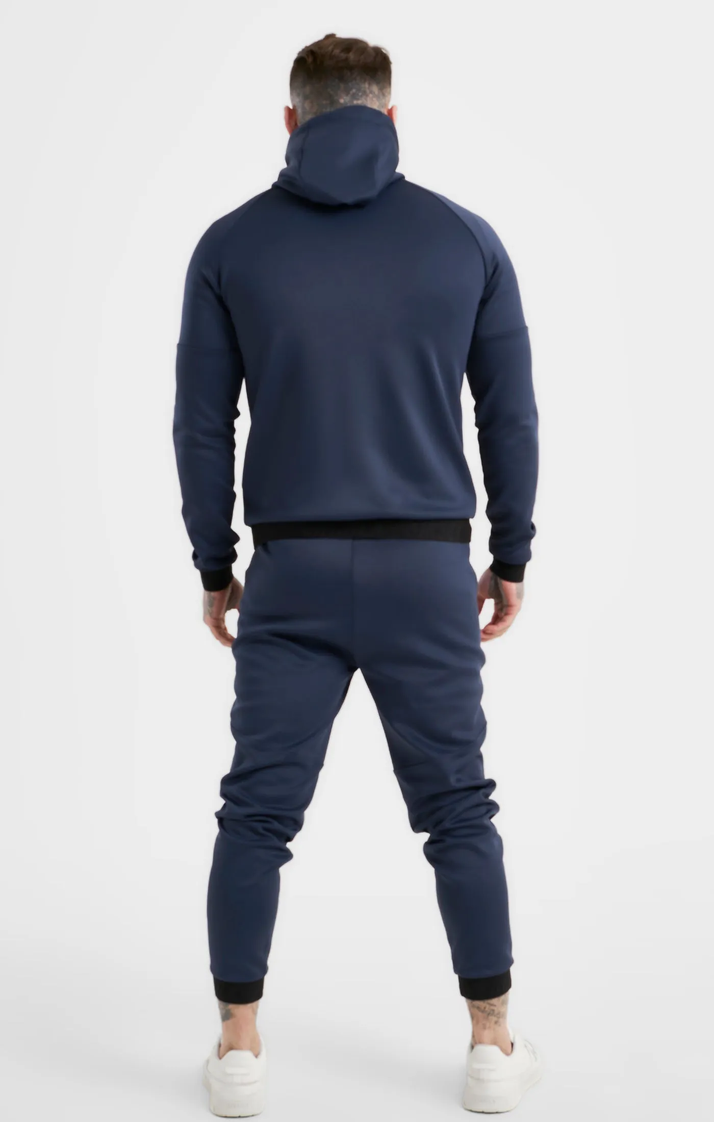 Navy Sports Zip Through Jacket sold by Siksilk product image thumbnail 5