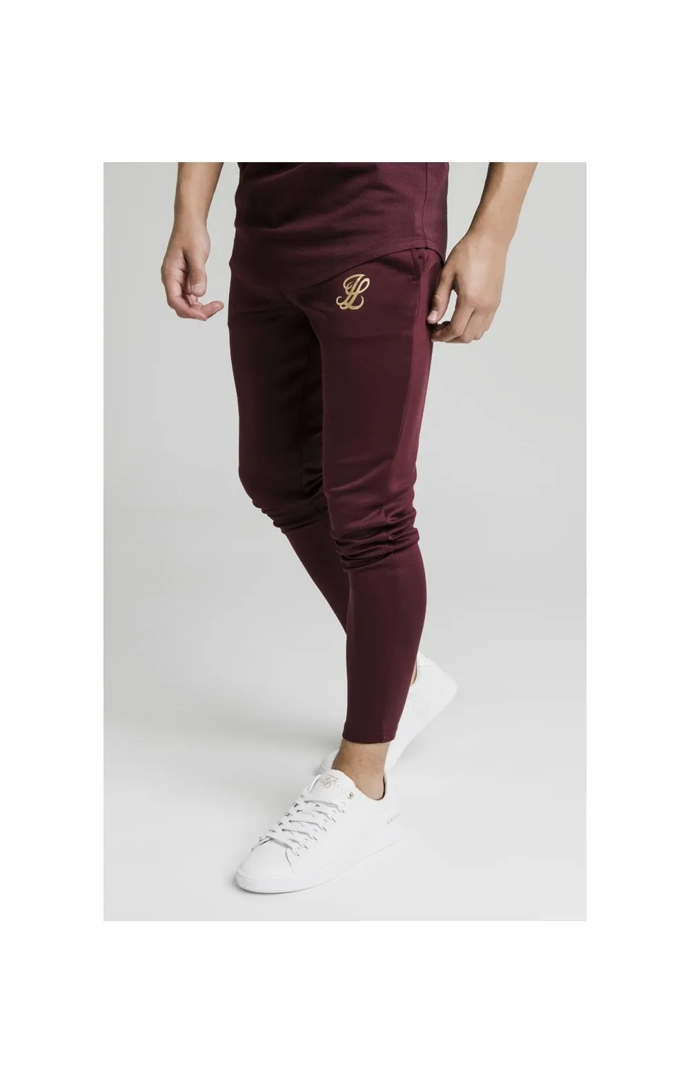 Illusive London Agility Track Pants - Burgundy sold by Siksilk