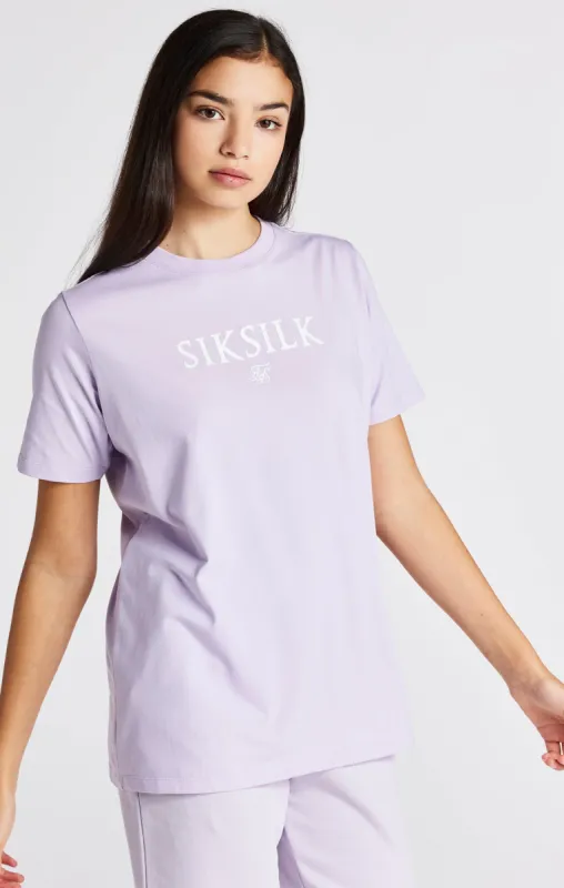 Girls Purple Branded T-Shirt sold by Siksilk