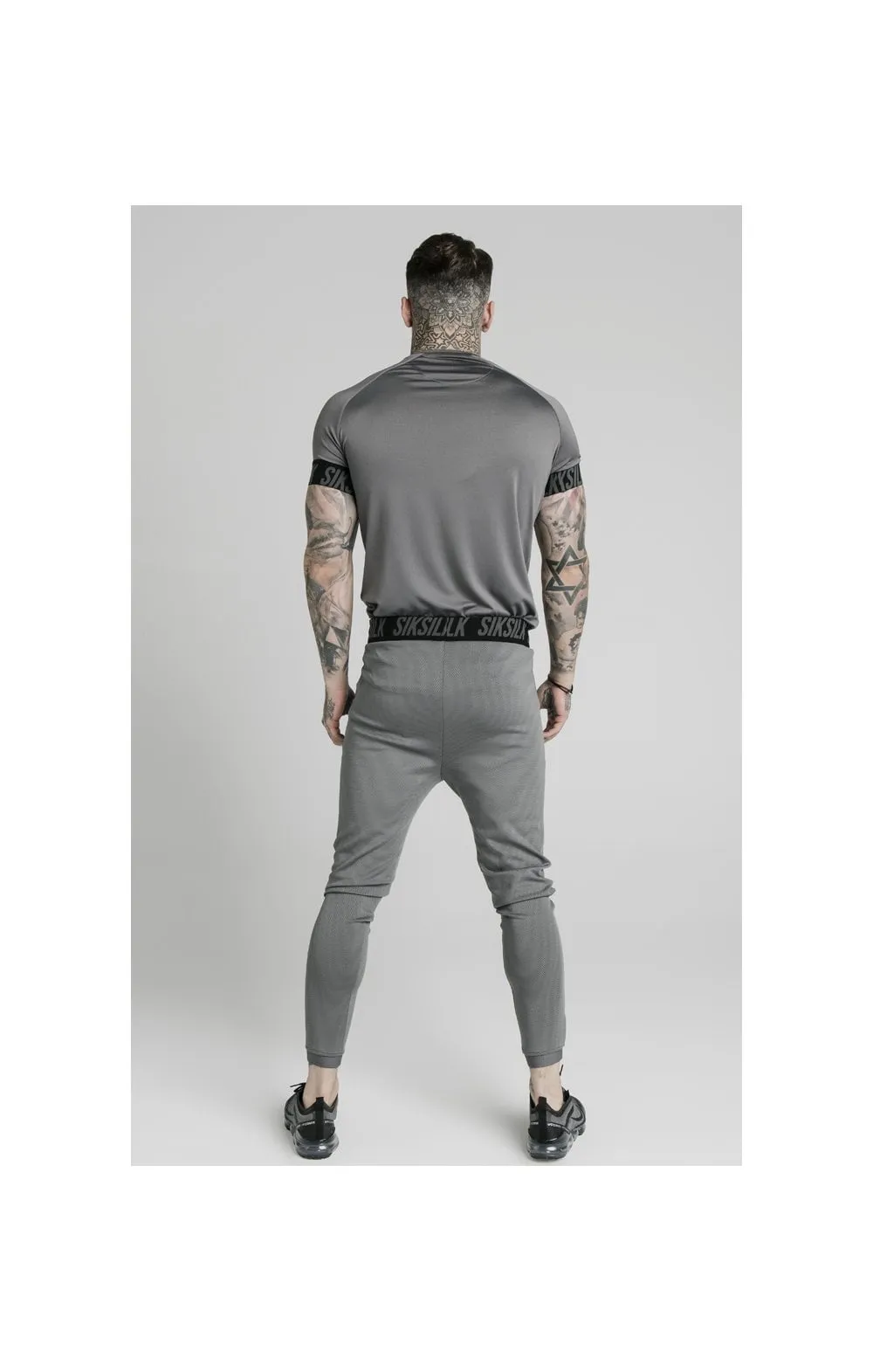 SikSilk S/S Active Tech Tee - Grey sold by Siksilk product image thumbnail 5