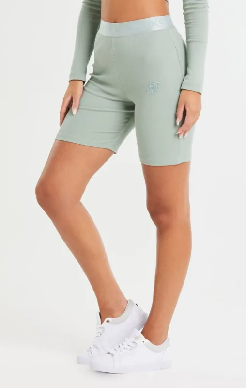 SikSilk Rib Tape Cycle Shorts - Sage sold by Siksilk