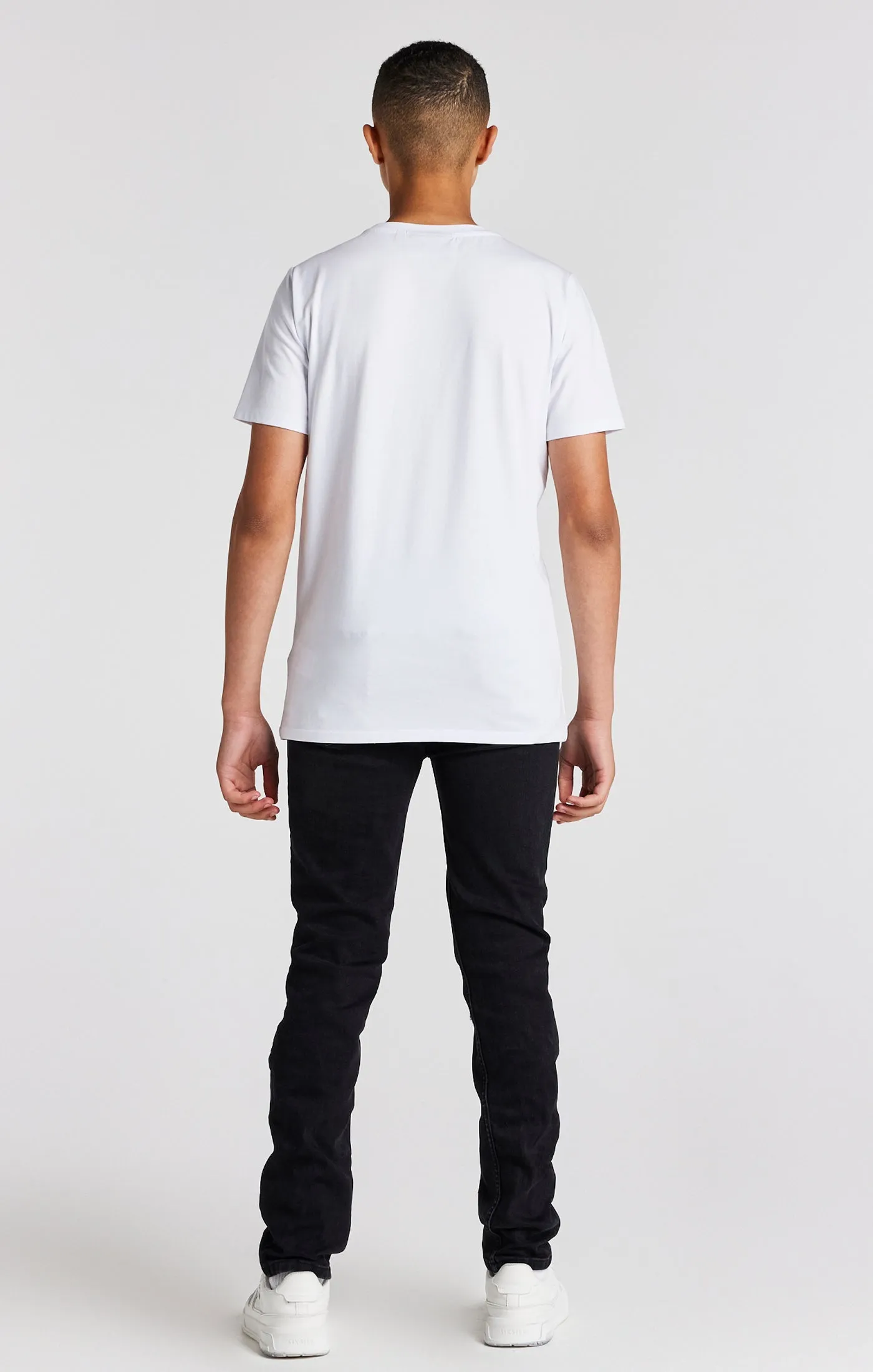 Boys White Branded T-Shirt sold by Siksilk product image thumbnail 5