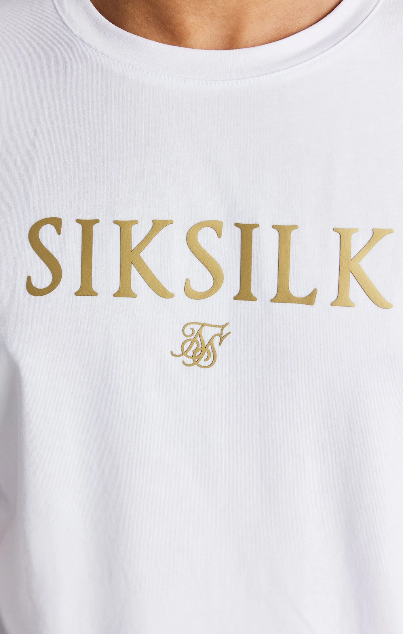Boys White Branded T-Shirt sold by Siksilk product image thumbnail 2