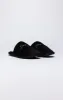 Black Slipper With Embroidered Logo sold by Siksilk