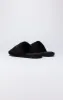 Black Slipper With Embroidered Logo sold by Siksilk