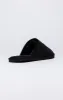 Black Slipper With Embroidered Logo sold by Siksilk