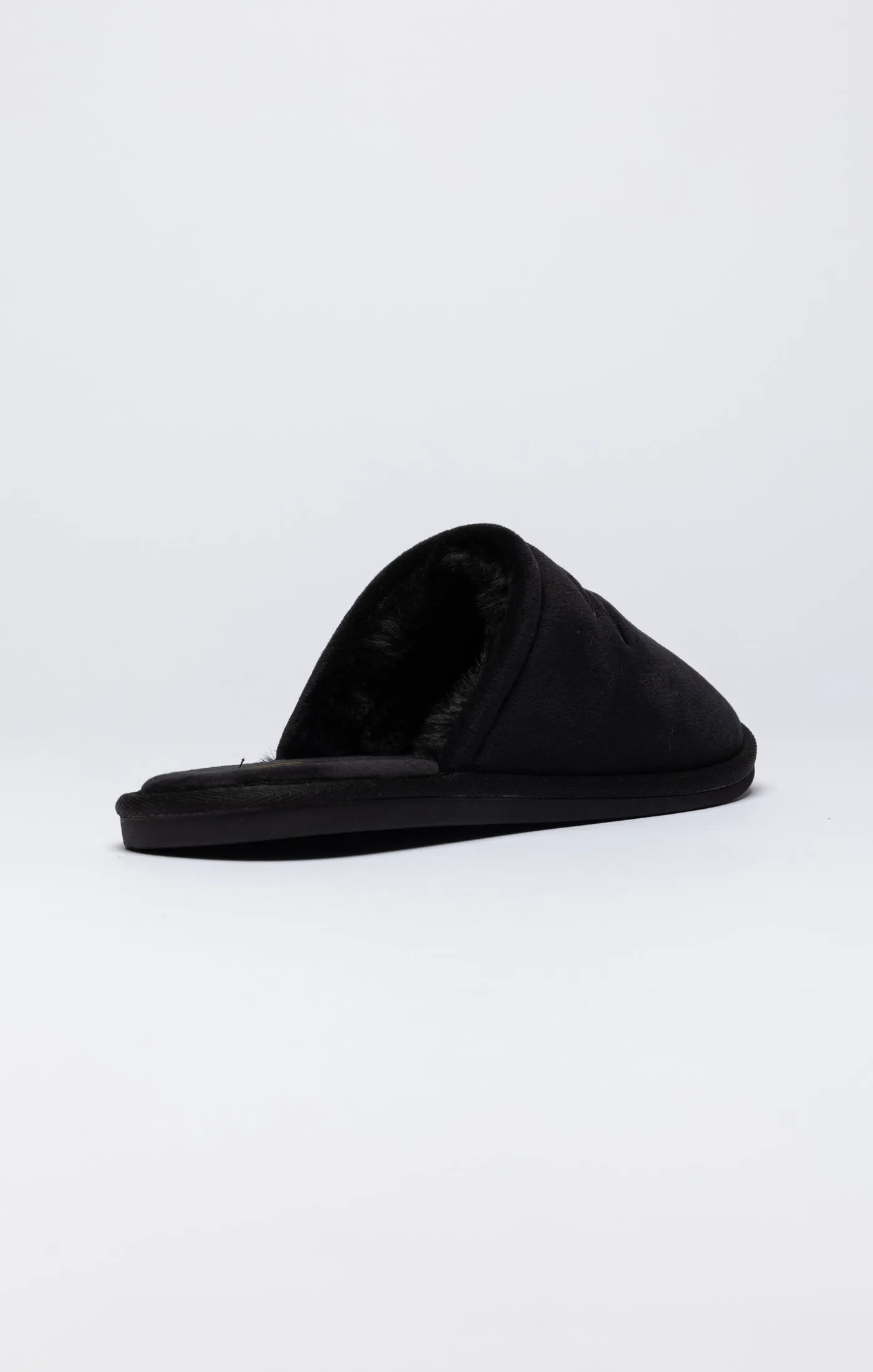 Black Slipper With Embroidered Logo sold by Siksilk product image thumbnail 2
