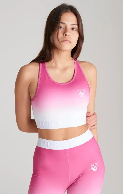 Girls Pink Fade Taped Bralette sold by Siksilk