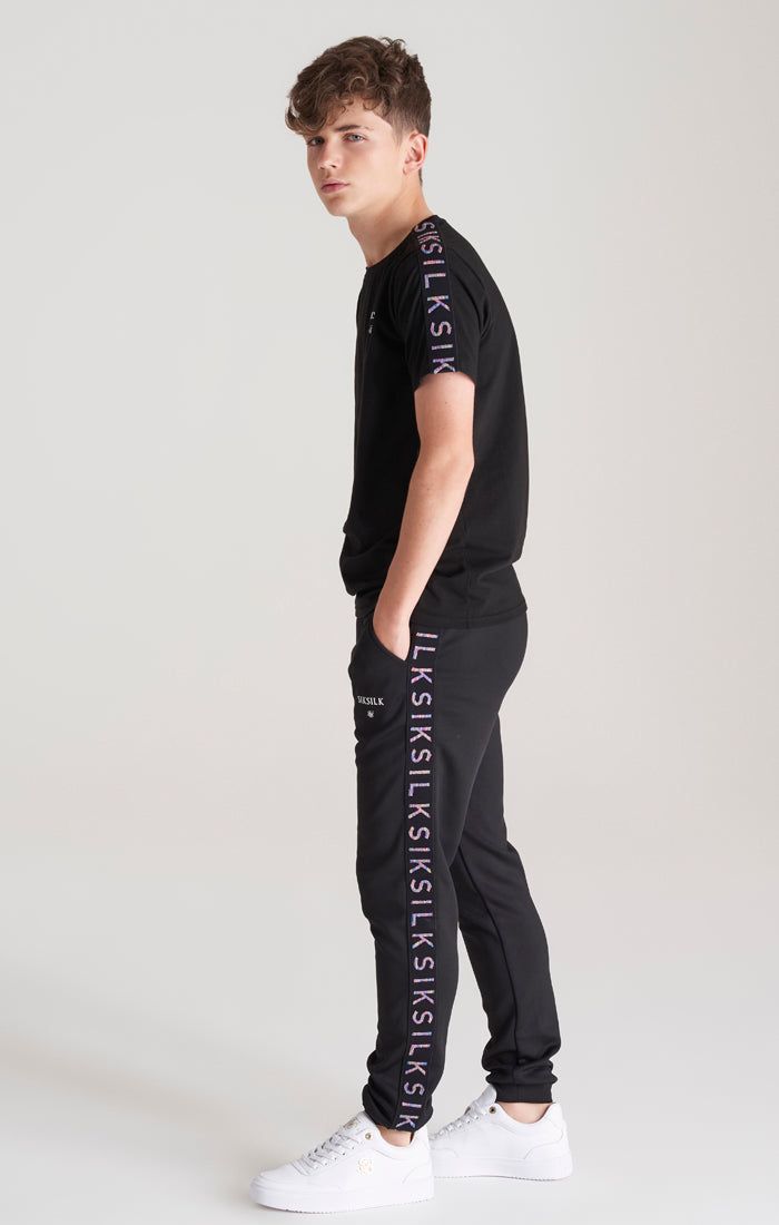 Boys Black Taped T-Shirt sold by Siksilk product image thumbnail 5