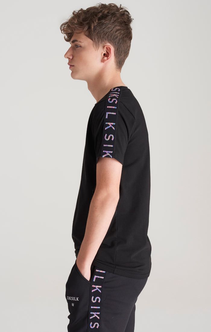 Boys Black Taped T-Shirt sold by Siksilk product image thumbnail 2