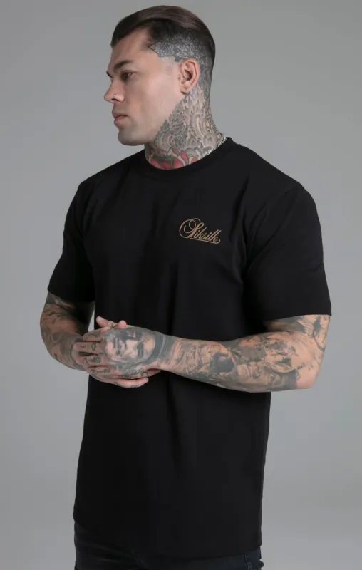 Black Relaxed Fit T-Shirt sold by Siksilk