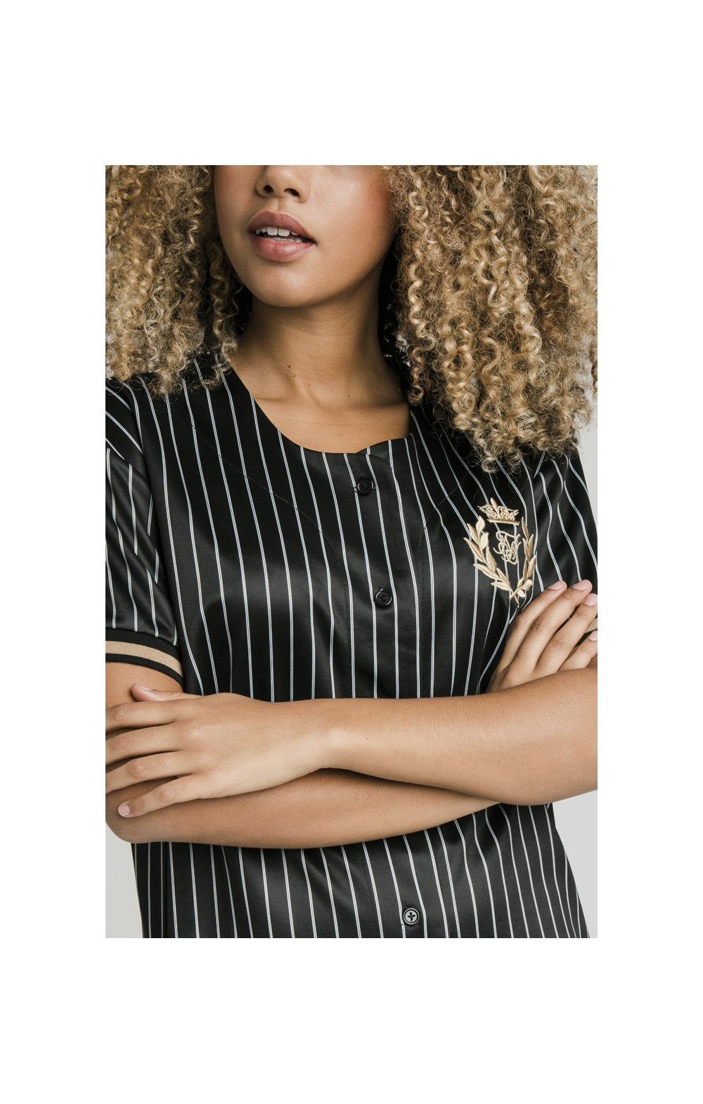 SikSilk Baseball Jersey Dress - Black sold by Siksilk product image thumbnail 2