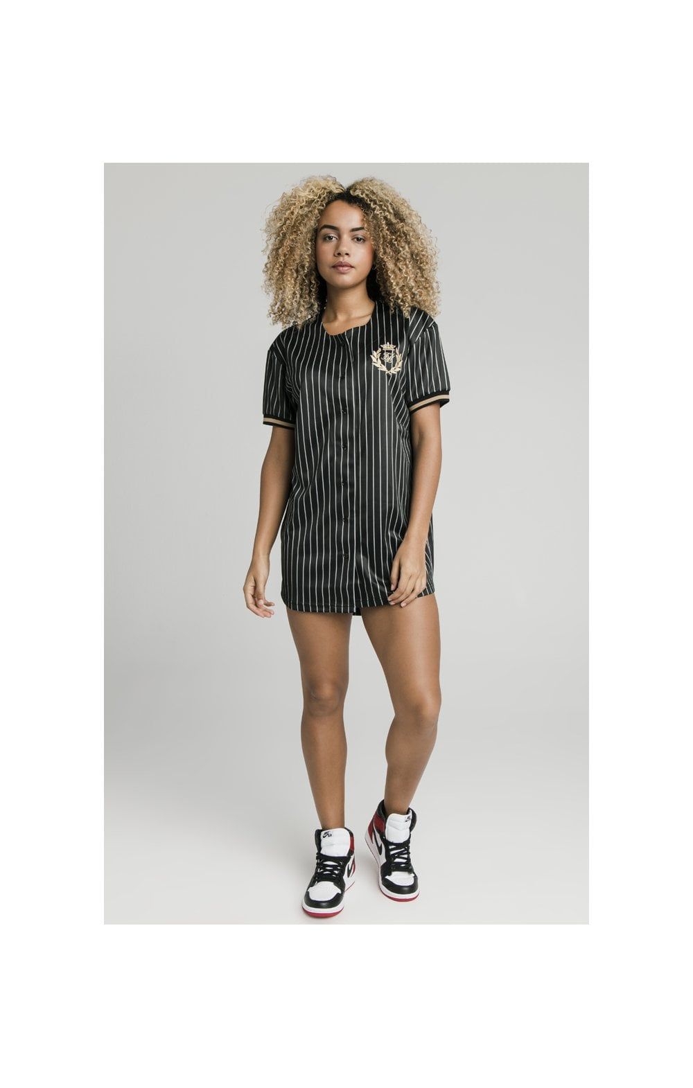 SikSilk Baseball Jersey Dress - Black sold by Siksilk product image thumbnail 6