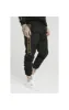 SikSilk Crushed Nylon Taped Joggers – Black & Gold sold by Siksilk
