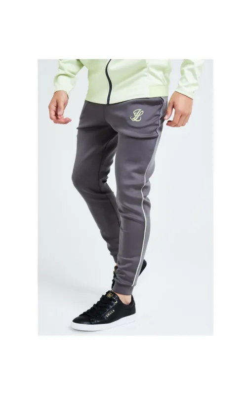 Illusive London Blaze Fade Piping Jogger - Dark Grey & Lime sold by Siksilk