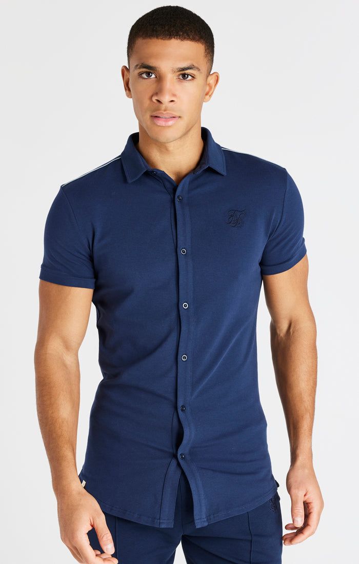 Navy Jersey Shirt sold by Siksilk product image thumbnail 3