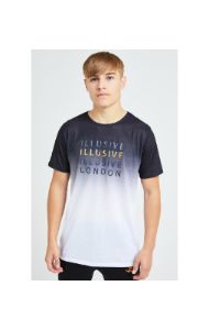 Illusive London Sovereign Fade Tee - Black & White sold by Siksilk