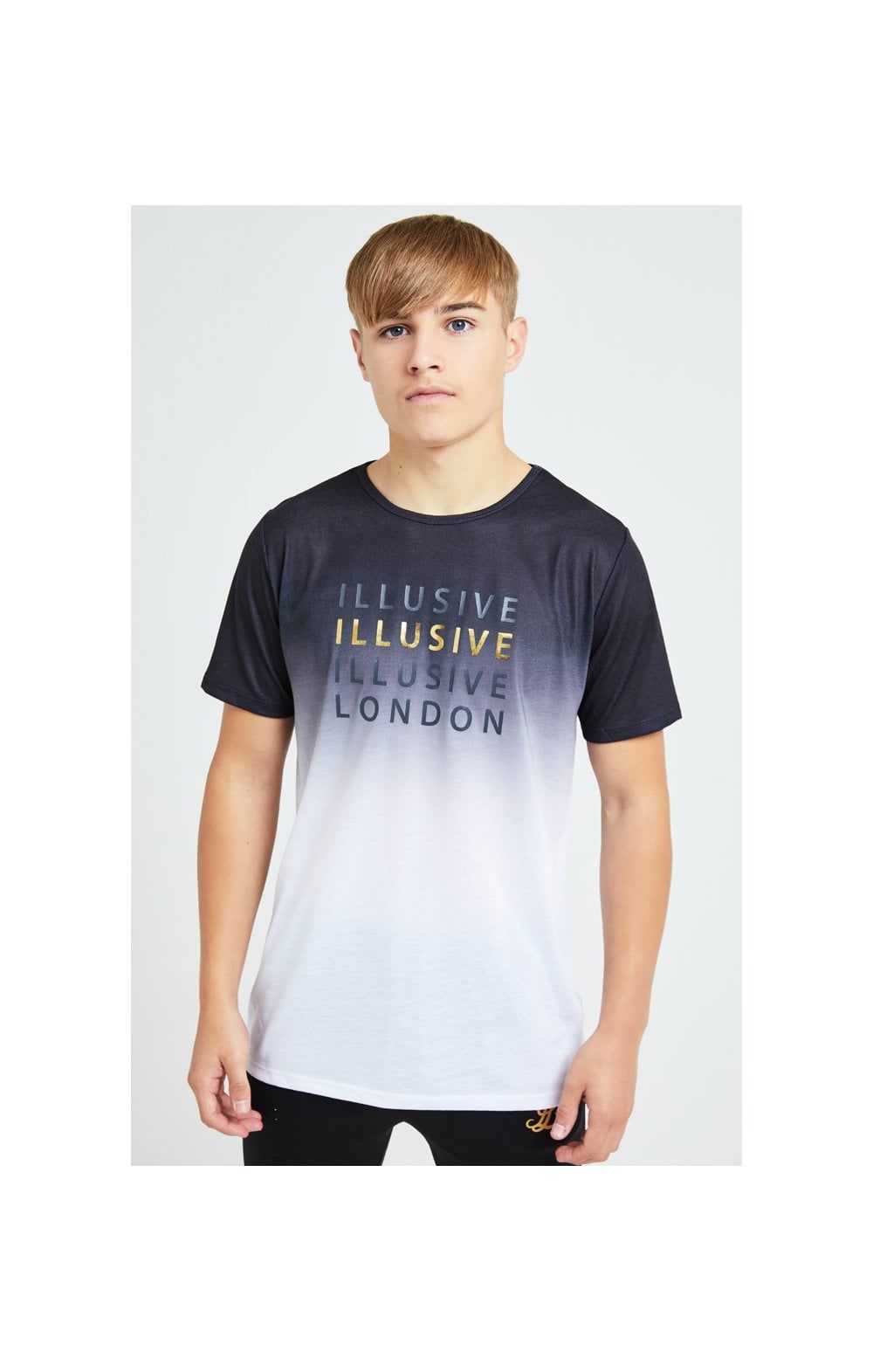 Illusive London Sovereign Fade Tee - Black & White sold by Siksilk product image thumbnail 3