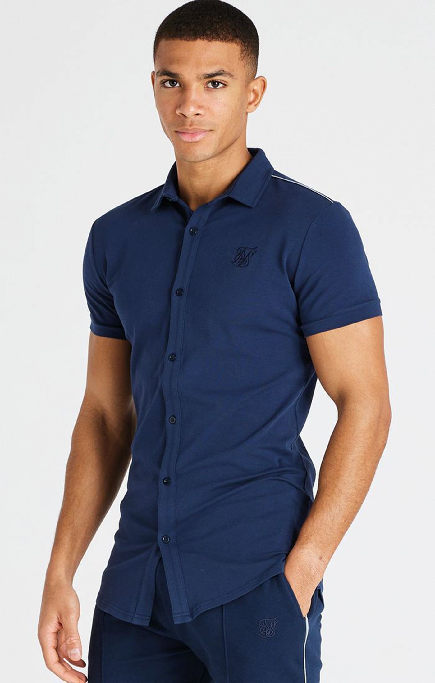 Navy Jersey Shirt sold by Siksilk