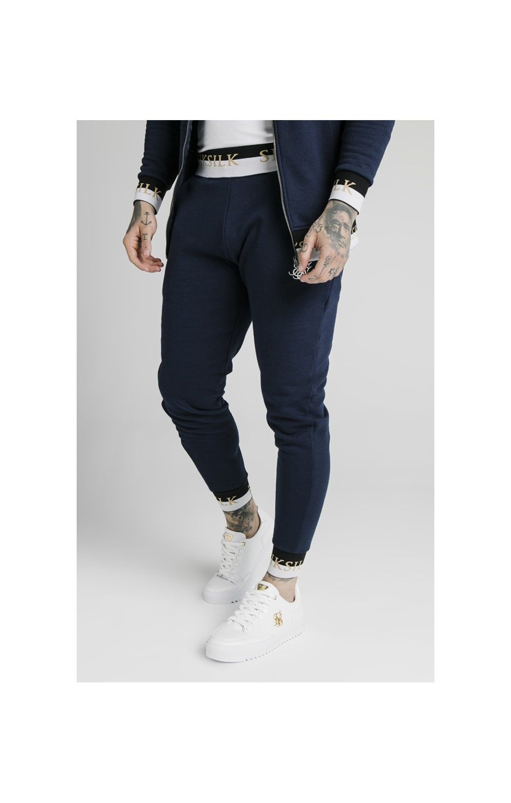 SikSilk Deluxe Fitted Jogger - Navy sold by Siksilk