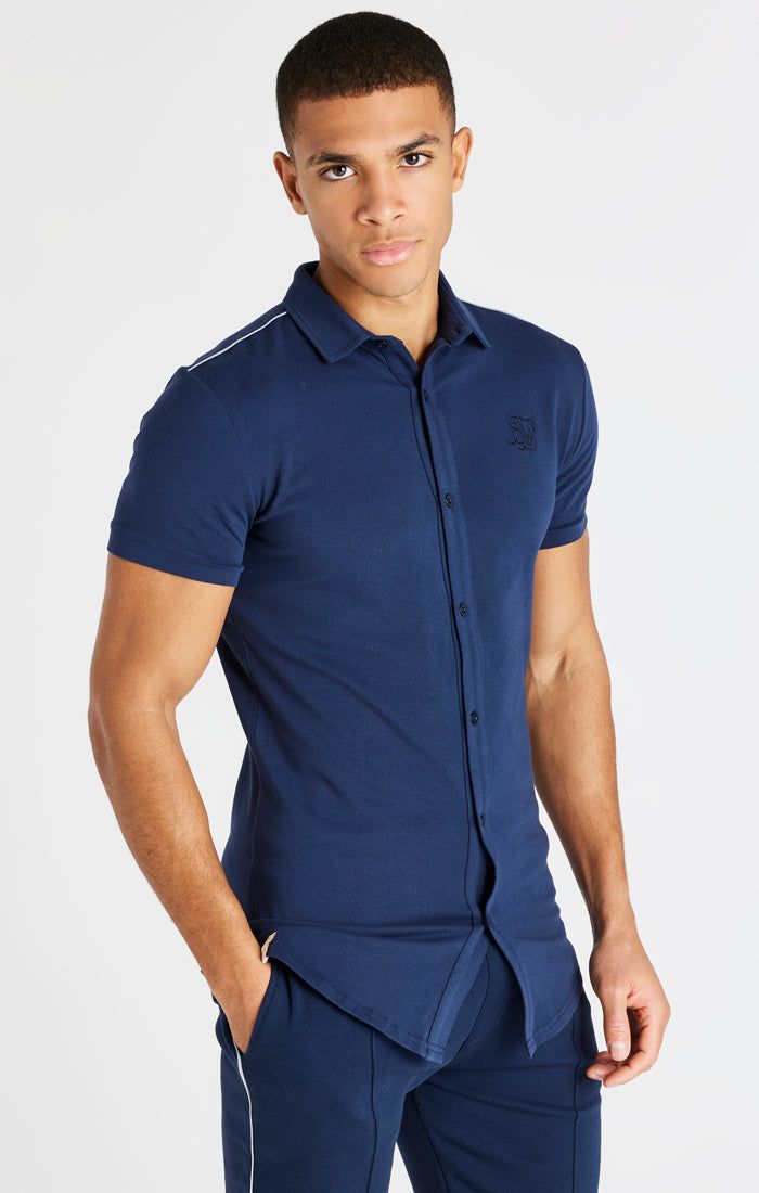 Navy Jersey Shirt sold by Siksilk product image thumbnail 2
