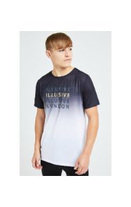 Illusive London Sovereign Fade Tee - Black & White sold by Siksilk