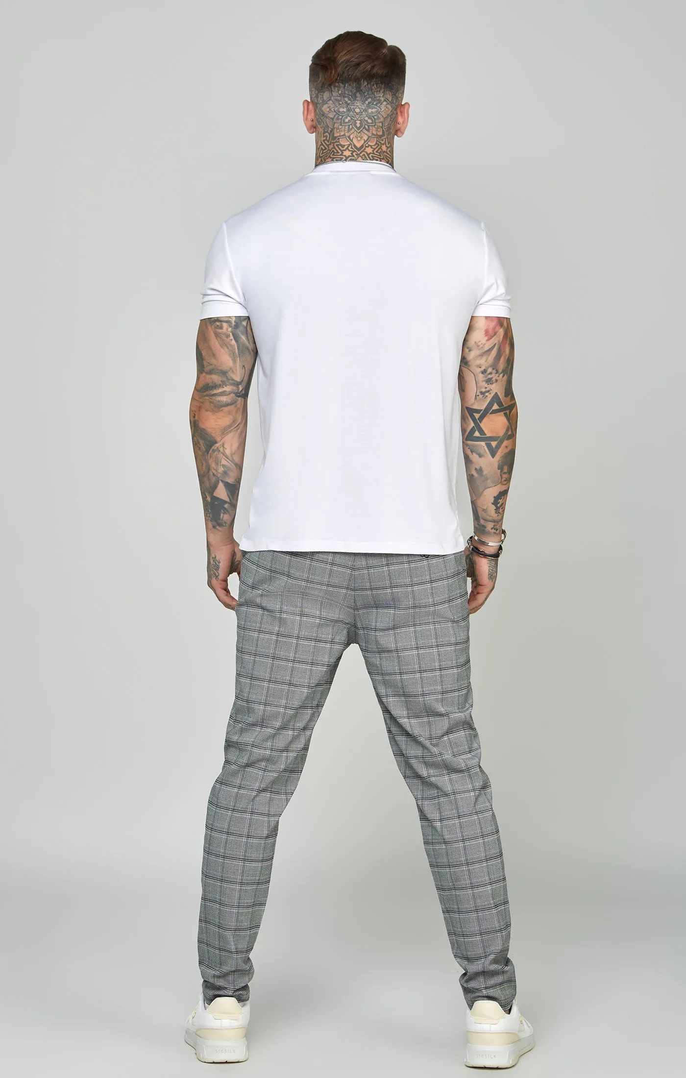 Grey Tapered Fit Smart Woven Joggers sold by Siksilk product image thumbnail 5