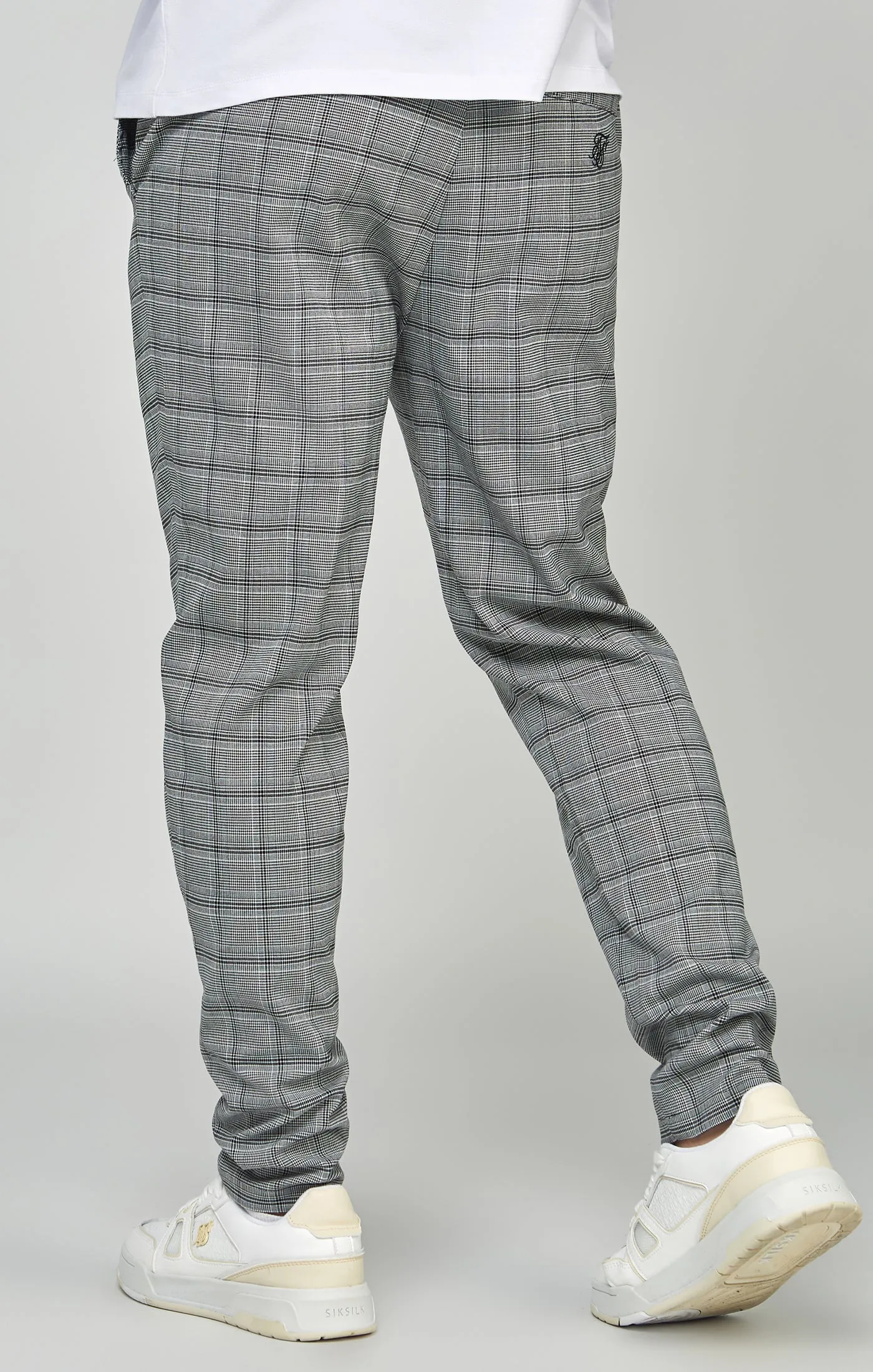 Grey Tapered Fit Smart Woven Joggers sold by Siksilk product image thumbnail 4