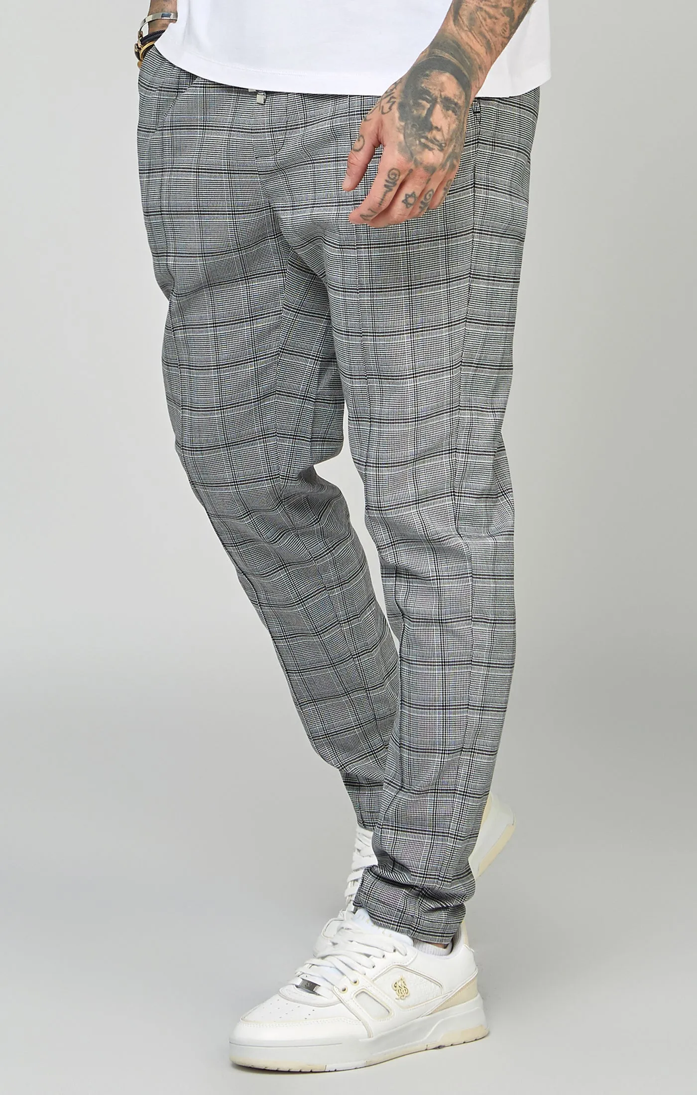 Grey Tapered Fit Smart Woven Joggers sold by Siksilk