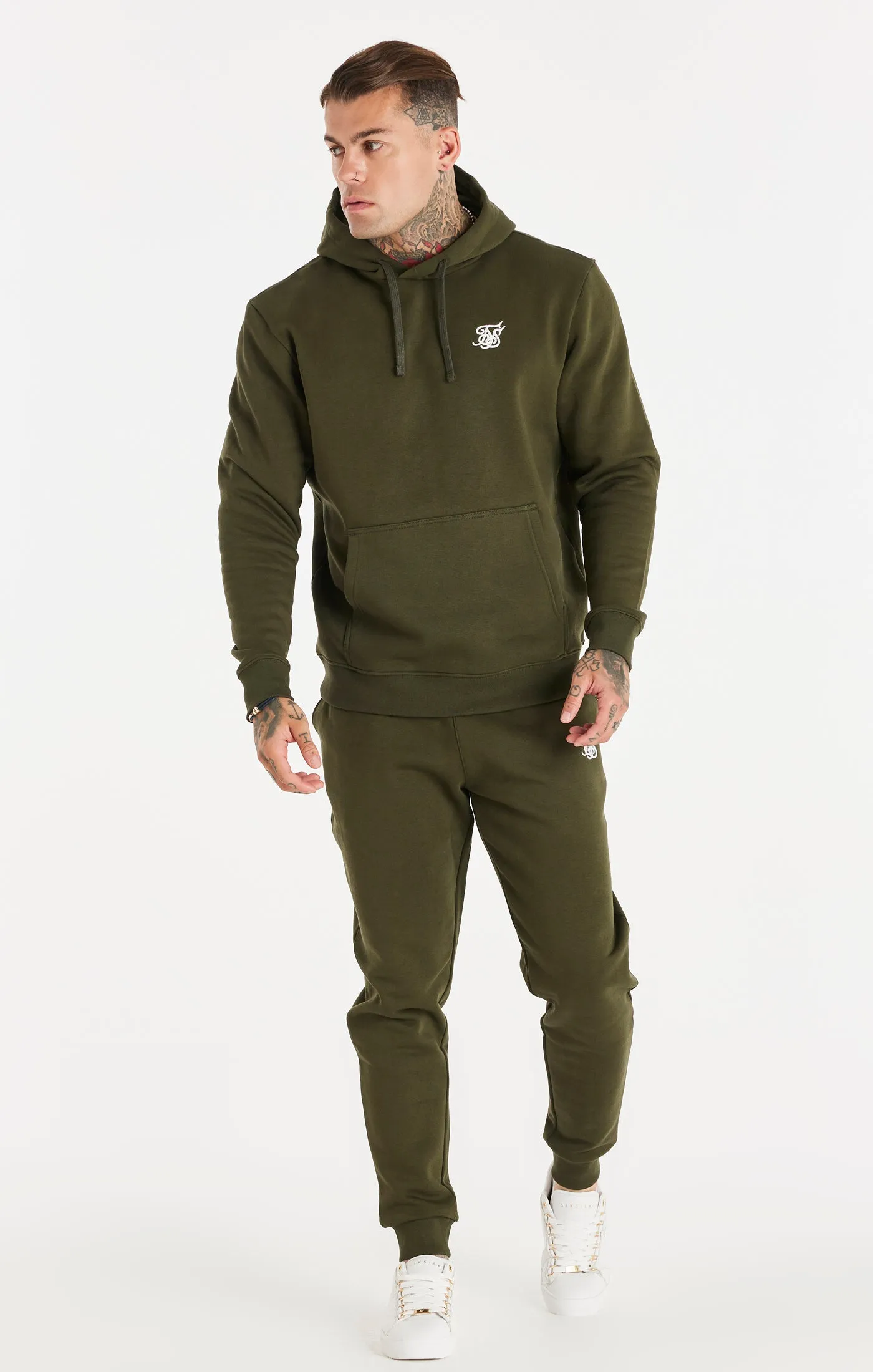 Khaki Essential Fitted Jogger sold by Siksilk product image thumbnail 4