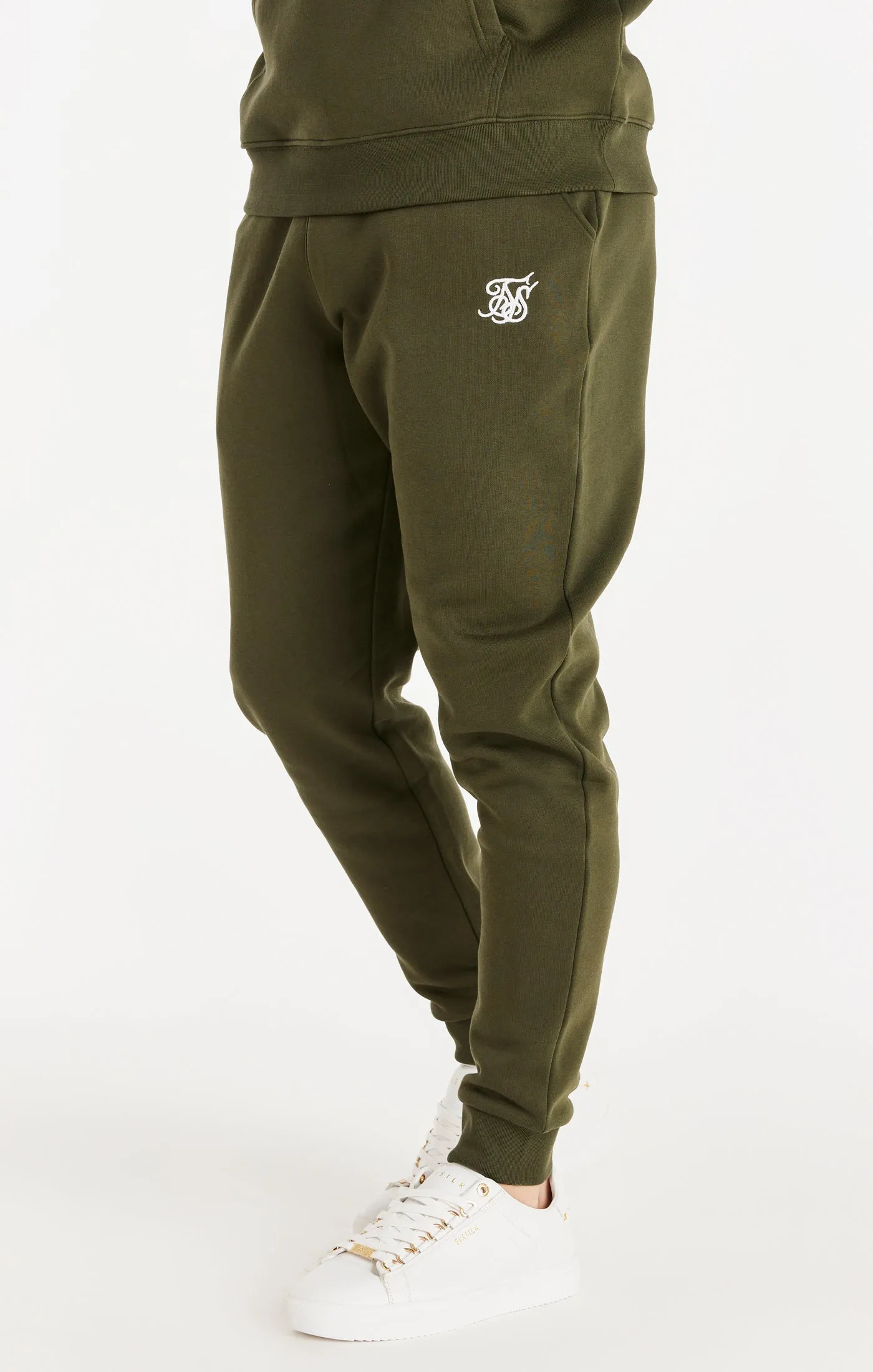 Khaki Essential Fitted Jogger sold by Siksilk