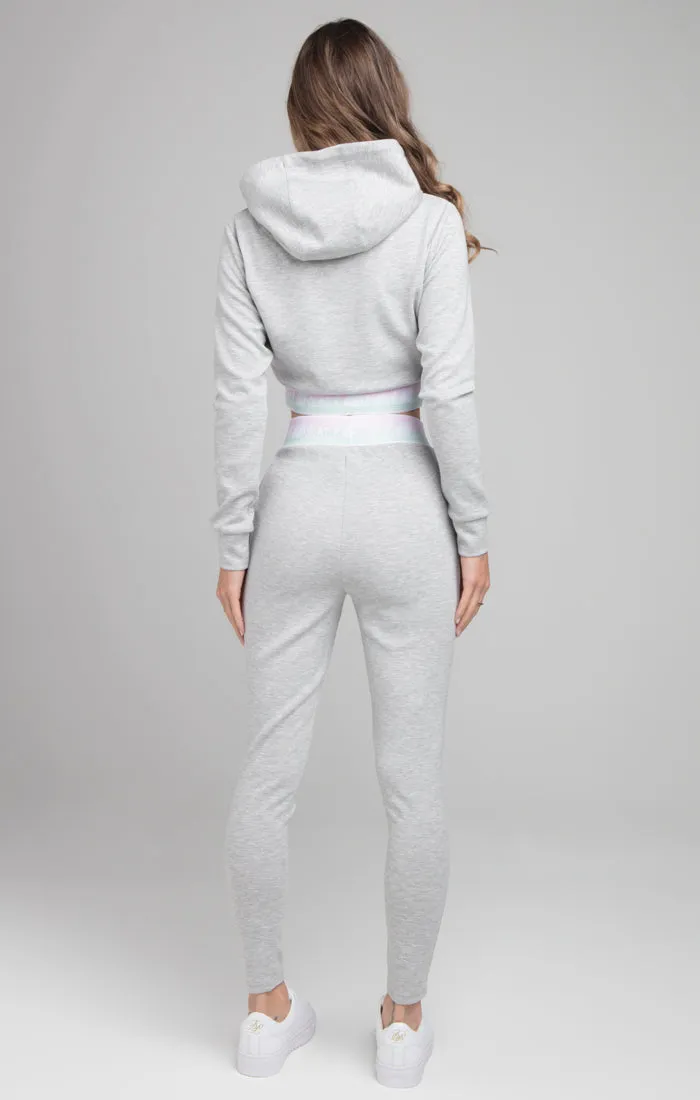 SikSilk Aurora Fade Cropped Hoodie - Grey Marl sold by Siksilk product image thumbnail 5