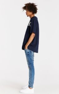 Light Blue Distressed Slim Fit Jean sold by Siksilk