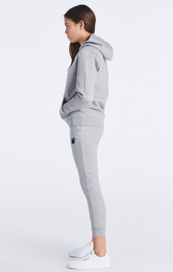 Girls Grey Marl Essentials Overhead Hoodie sold by Siksilk product image thumbnail 4