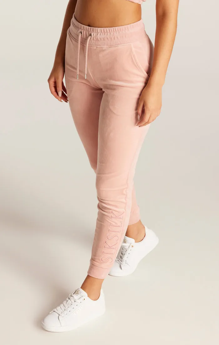 SikSilk Velour Embroidered Joggers - Pink sold by Siksilk product image thumbnail 2