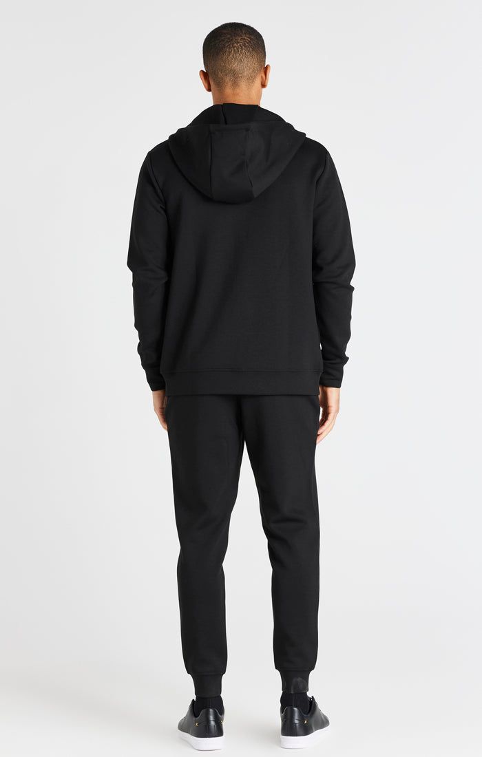Black Zip Through Poly Hoodie sold by Siksilk product image thumbnail 6
