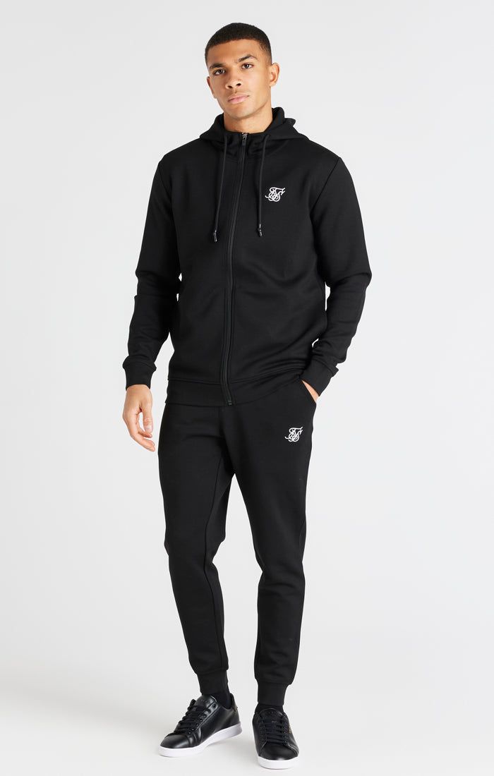 Black Zip Through Poly Hoodie sold by Siksilk product image thumbnail 5