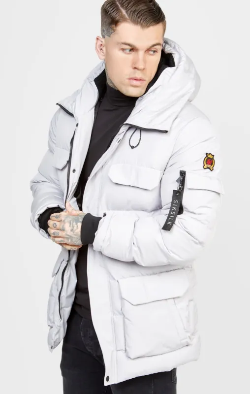 Grey Parka Jacket sold by Siksilk