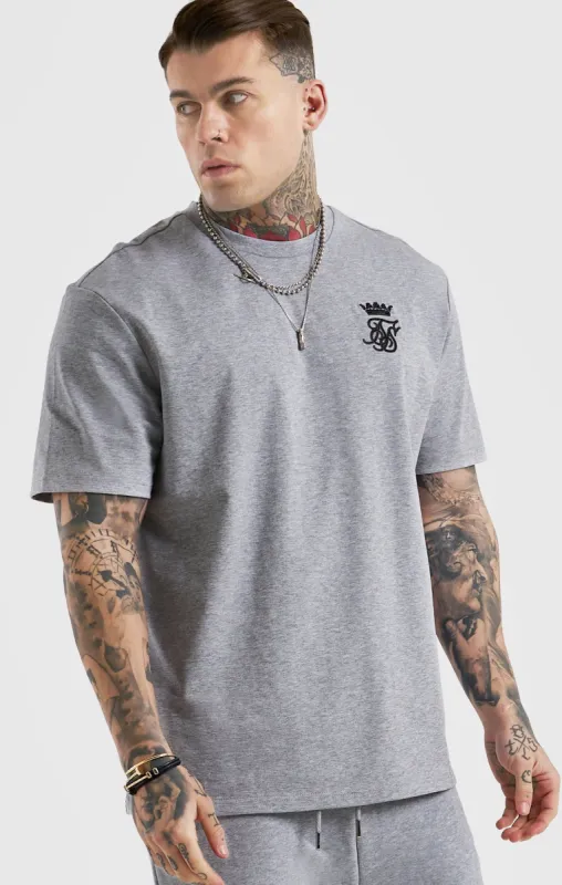 Messi x SikSilk Oversized Tee - Grey Marl sold by Siksilk
