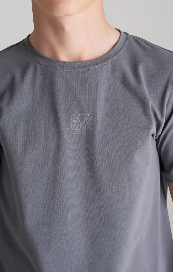 Boys Grey Back Print Scoop Hem T-Shirt sold by Siksilk product image thumbnail 3