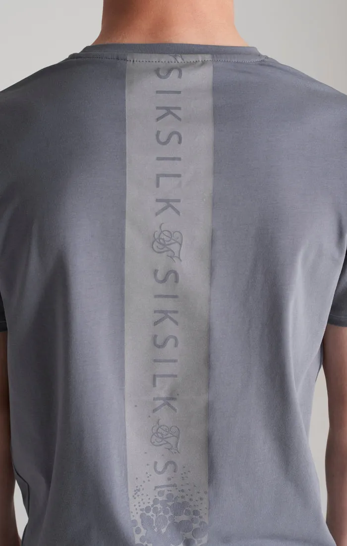 Boys Grey Back Print Scoop Hem T-Shirt sold by Siksilk product image thumbnail 4