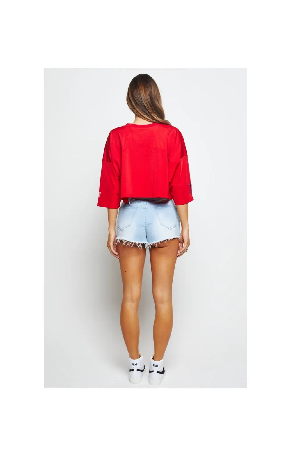 SikSilk Retro Football Crop Jersey - Red sold by Siksilk product image thumbnail 5