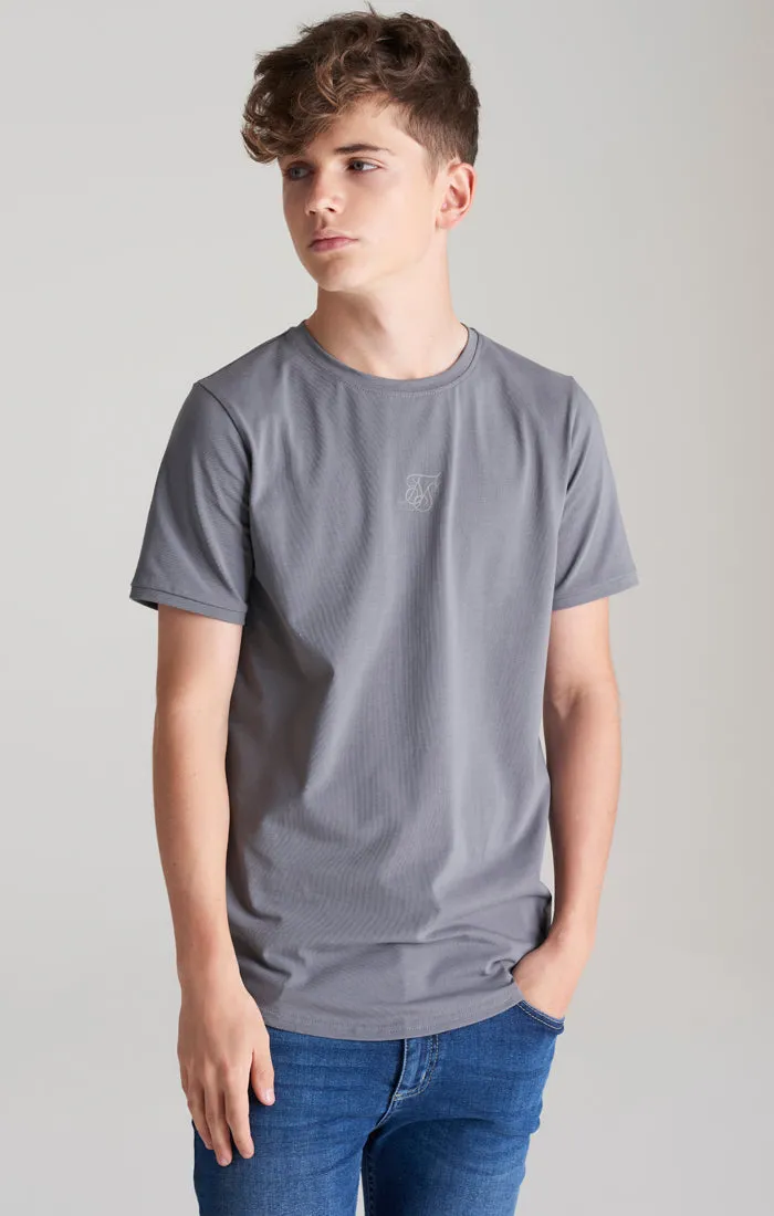 Boys Grey Back Print Scoop Hem T-Shirt sold by Siksilk product image thumbnail 2