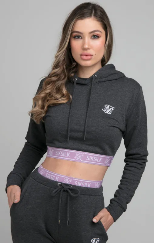 SikSilk Tape Overhead Hoodie - Charcoal Marl sold by Siksilk