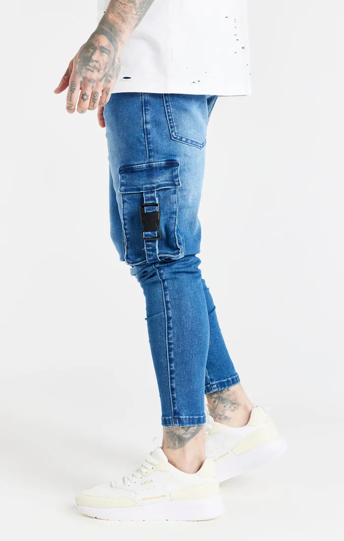 Blue Cargo Skinny Jean sold by Siksilk product image thumbnail 2