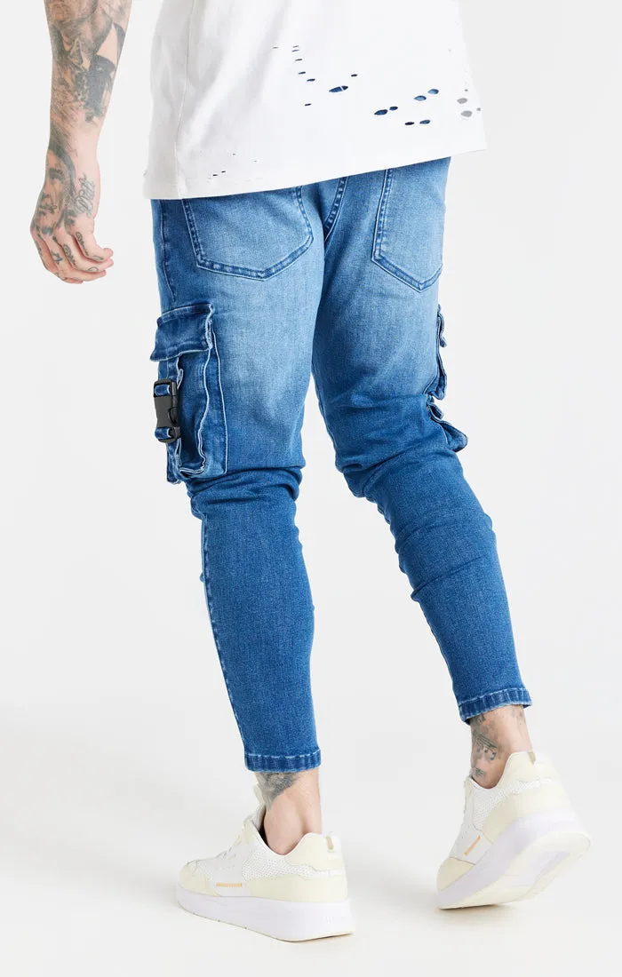 Blue Cargo Skinny Jean sold by Siksilk product image thumbnail 4