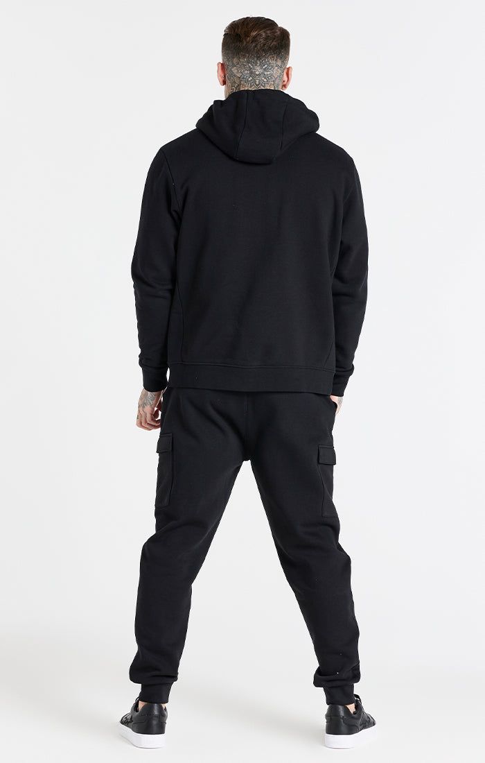 Black Essential Cargo Fleece Jogger sold by Siksilk product image thumbnail 6